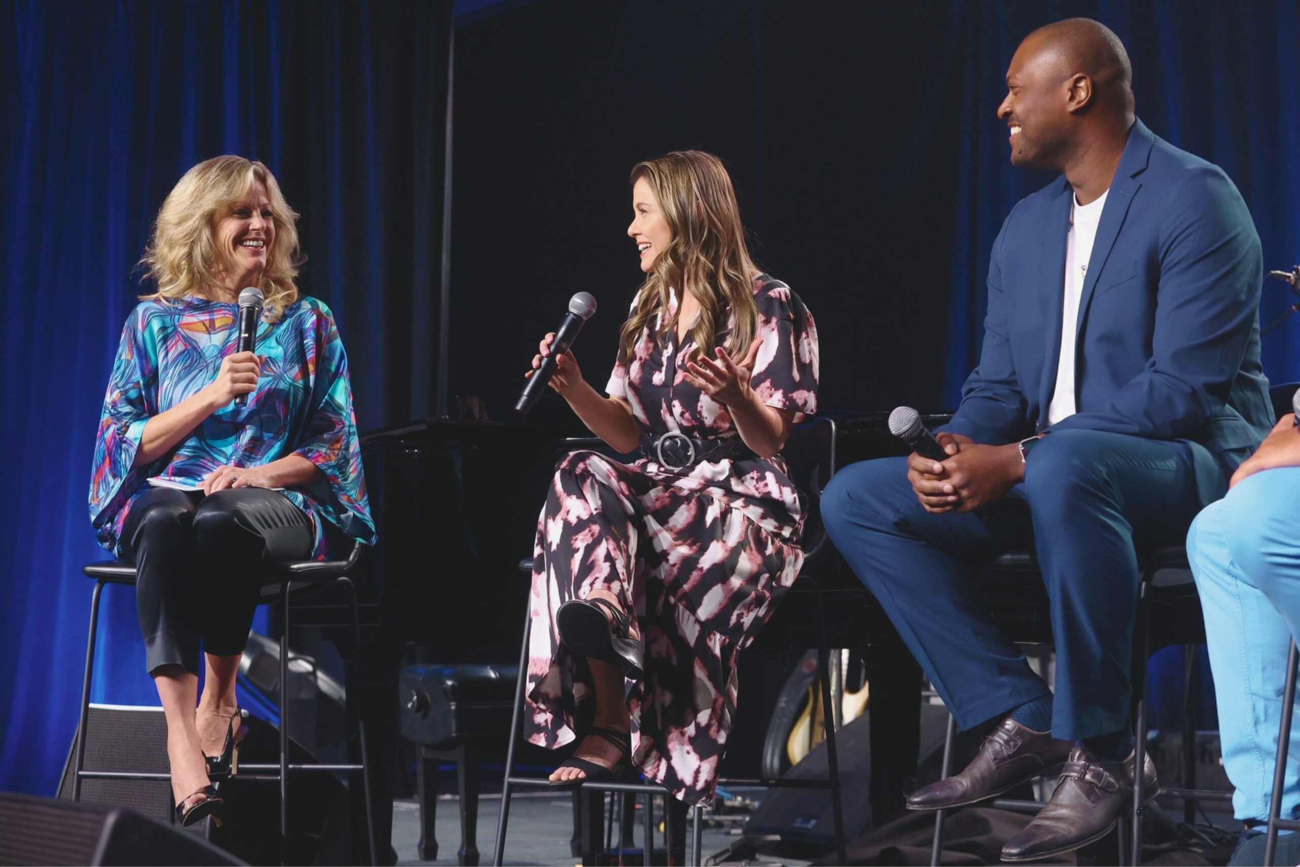 Jennifer Evans, founder of Jenerosity Foundation, speaking on a panel about addiction recovery and hope