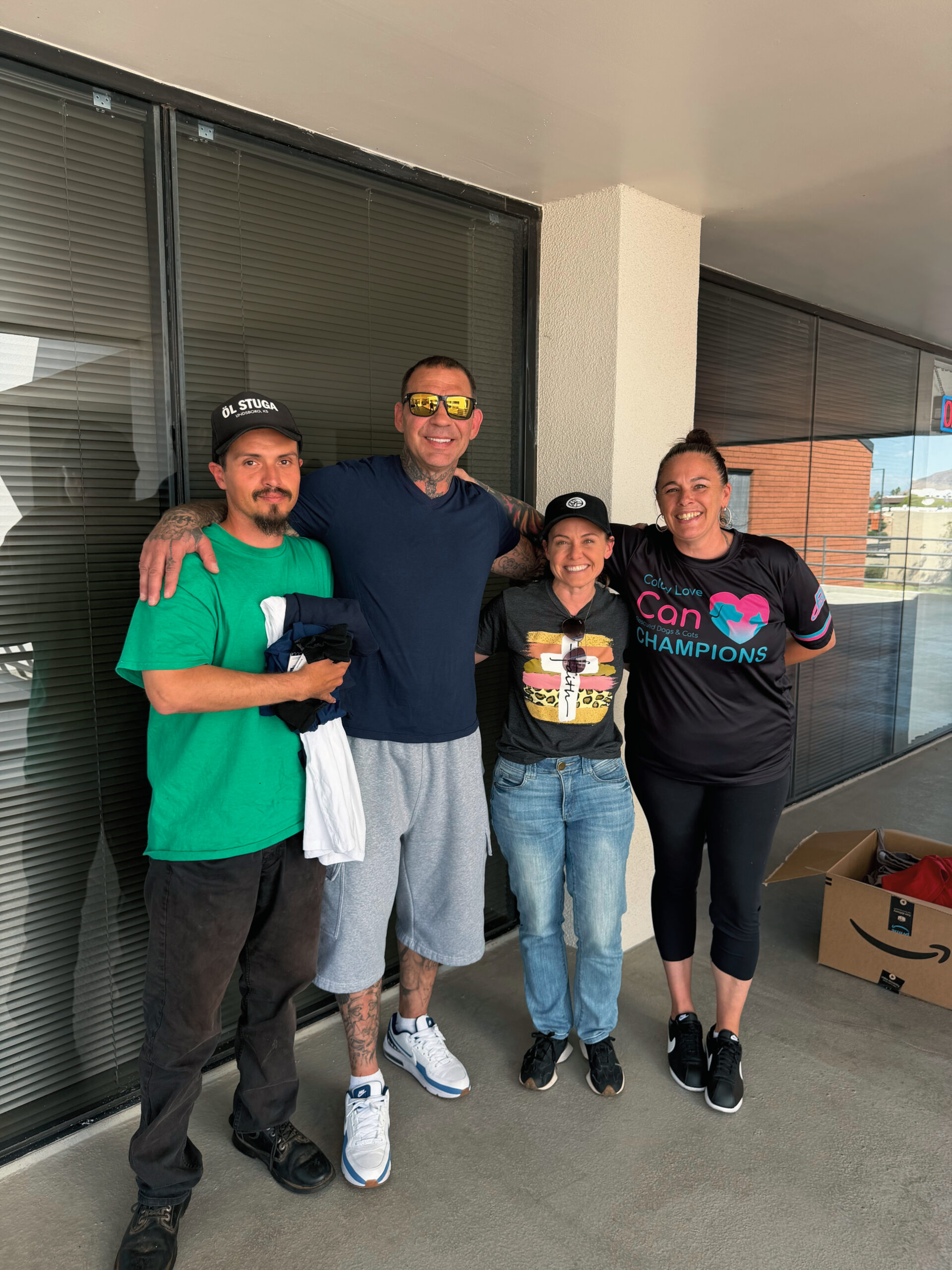 Jenerosity Foundation team members serving together at a community outreach event